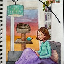 My project for course: Exploratory Sketchbook: Find Your Drawing Style Ein Projekt aus dem Bereich Traditionelle Illustration, Skizzenentwurf, Kreativität, Zeichnung, Aquarellmalerei, Sketchbook und Gouachemalerei von anacgusson - 19.03.2024