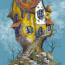 My project for course:  Imaginary Places: Draw, Paint, and Digitize on Photoshop. Un progetto di Bozzetti, Disegno, Illustrazione digitale, Illustrazione architettonica e Narrativa di stuinflipflops - 20.03.2024