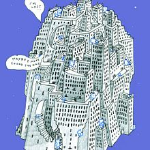 Flying city. Un proyecto de Ilustración editorial, Ilustración arquitectónica e Ilustración con tinta de Valentina Corradini - 15.10.2021