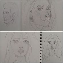My project for course: Portrait Sketchbooking: Explore the Human Face. Un progetto di Bozzetti, Disegno, Disegno di ritratti, Disegno artistico e Sketchbook di iambam - 20.03.2024