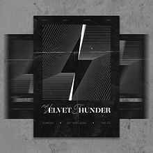 Velvet Thunder | concert poster. Poster Design, Design, and Graphic Design project by Luisa - 01.01.2024