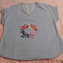 Mi proyecto del curso: Diseño de moda: pintura y bordado sobre prendas. Painting, Fashion Design, Embroider, DIY, Upc, cling, and Textile Design project by Maria C Muñoz - 03.21.2024