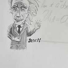 Albert Einstein. Traditional illustration, Drawing, and Portrait Drawing project by Moyocoyani Molina Espíritu - 03.24.2024