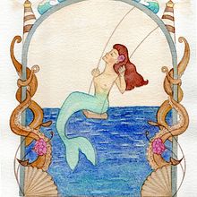 Mermaid. Watercolor Painting project by annabelee80 - 03.24.2024
