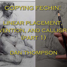 Copying Fechin: Linear Placement, Convention and Calligraphy (Part 1) with Dan Thompson on YouTube. Een project van Traditionele illustratie,  Reclame, Tekening met potlood,  Tekening,  Portrettekening, Realistische tekening,  Artistieke tekening, Digitale tekening, Anatomisch tekenen, Tekenen met kleurpotloden, Ontwerp van personages, Karakteranimatie, 3D, 3D-animatie, Aquarelschilderen,  Acr, lschilderij, Schilderij,  Olieverfschilderij,  Digitaal schilderij,  Ontwerp, Schilderen met gouache, Matte painting,  Beeldende kunst, Beeldhouwwerk, Craft, Grafisch ontwerp,  Schetsen, Sketchbook,  Illustratie met inkt, Portfoliobeheer, 2D-animatie y Animatie van Dan Thompson - 24.03.2024