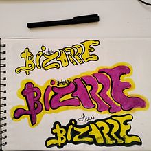 How Bizarre. My project for course: Hand-Lettering Sketchbook: Techniques to Unlock Creativity. Sketching, Creativit, Drawing, H, Lettering, and Sketchbook project by Cathal Bashford - 03.25.2024