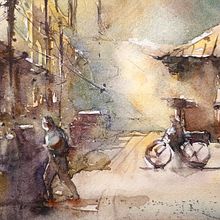 My project for course: Watercolor Fundamentals: Light and Color. Un projet de Peinture, Aquarelle et Illustration architecturale de hm_art_in_hawaii - 25.03.2024