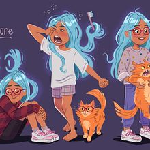 My project for course: Captivating and Dynamic Character Creation. Un progetto di Illustrazione tradizionale, Character design, Illustrazione digitale e Disegno digitale di Genevieve Kote - 25.03.2024