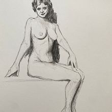 Mon projet du cours : Principes de base du dessin de corps humains au fusain. Un proyecto de Bellas Artes, Dibujo, Dibujo realista y Dibujo anatómico de mariednt - 26.03.2024