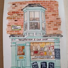 Mi proyecto del curso: Ilustración urbana en acuarela: retrata tu ciudad. Painting, Drawing, Watercolor Painting, and Architectural Illustration project by gardel_alba - 03.26.2024