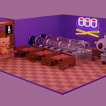 sushi de don gato. 3D, 3D Modeling, and 3D Design project by Cristhian Huertas Queved - 10.09.2023