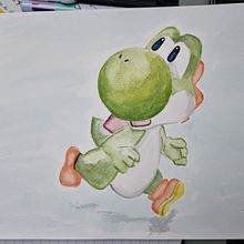 DINO. Watercolor Painting project by Alejandra Rivera Gutierrez - 03.27.2024
