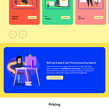 Skill-Spark Landing Page. {Building striking Compositions}. Un projet de UX / UI, Webdesign, Conception numérique , et Conception de produits numériques de Soumik Mallick - 27.03.2024
