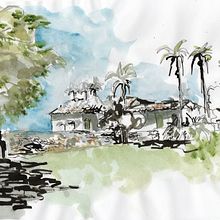 Meu projeto do curso: Sketchbook: desenhe crônicas gráficas Ein Projekt aus dem Bereich Malerei, Skizzenentwurf, Zeichnung, Aquarellmalerei, Sketchbook und Illustration mit Tinte von Tereza Leme - 27.03.2024