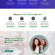 Diseño web para la aplicación TipIN. Web Design, and Web Development project by Cristian Flores Mera - 02.10.2023