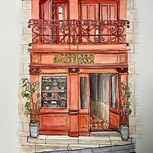 My project for course: Watercolor Urban Illustration: Portray your City. Painting, Drawing, Watercolor Painting, and Architectural Illustration project by tyreebourne - 03.27.2024