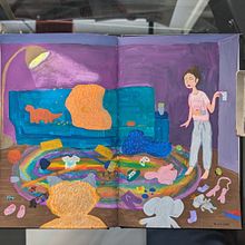 My project for course: Exploratory Sketchbook: Find Your Drawing Style. Un progetto di Illustrazione tradizionale, Bozzetti, Creatività, Disegno, Pittura ad acquerello, Sketchbook e Pittura gouache di Kara - 25.03.2024