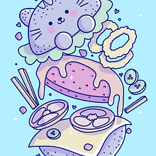 Meu projeto do curso: Design de mundos kawaii: crie ilustrações alegres. Character Design, Digital Illustration, and Manga project by Bruna Rodrigues Otto - 03.28.2024