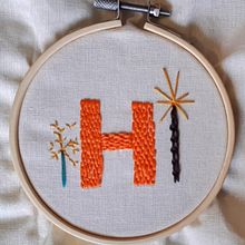 Mi proyecto del curso: Técnicas básicas para bordar letras. Embroider, and Textile Design project by Sandra Uribe Pérez - 03.30.2024