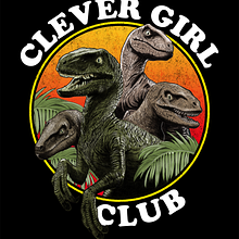 Clever Girl Club - Jurassic Park 30th Anniversary T shirt Competition Entry. Un projet de Dessin au cra, on, Dessin, Illustration traditionnelle, Illustration numérique , et Design graphique de Melon Saunders - 03.10.2023