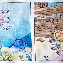 My project for course: Illustrated Silent Books: Tell Stories Without Words. Traditional illustration, Editorial Design, Drawing, Stor, telling, Stor, board, and Children's Illustration project by llrnr - 03.30.2024