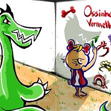 Quadrinho Ossinho Vermelho. Editorial Design, Digital Illustration, Children's Illustration, and Editorial Illustration project by João Pedro Santos - 03.30.2024