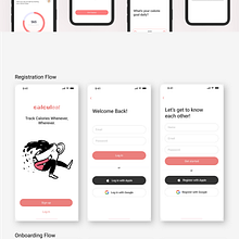 Calculeat - Calorie Tracking App Ui Design. Een project van UX / UI,  Ontwerp y Grafisch ontwerp van Toma Chakhoyan - 01.04.2024