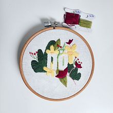 Mein Abschlussprojekt für den Kurs: Stickkunst mit Lettering: Negative Schriftmotive. Un proyecto de Bordado y Diseño textil de katrinisdoingart - 02.11.2023