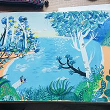 Mi proyecto del curso: Pintura acrílica paso a paso: crea paisajes increíbles Ein Projekt aus dem Bereich Traditionelle Illustration, Malerei, Malerei mit Acr, l und Sketchbook von alirop - 02.04.2024