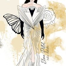 My project for course: Fashion Illustration: from the Catwalk to the Paper. Un progetto di Illustrazione tradizionale e Illustrazione di moda di Elena Pistol - 09.11.2023