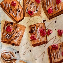 Mi proyecto del curso:  Ilustración gastronómica con acuarela. Un proyecto de Bellas Artes, Pintura y Pintura a la acuarela de Corina Casco - 02.04.2024