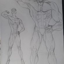Meu projeto do curso: Ilustração para quadrinhos: a anatomia de um super-herói. Un progetto di Illustrazione tradizionale, Character design, Fumetto, Disegno a matita e Disegno anatomico di Daniel Henrique Ferreira - 23.07.2024