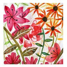 Mi proyecto del curso: Acuarela floral: Mi hermoso jardín 🌺🌷🌸. Ilustração tradicional, Pintura, Pintura em aquarela e Ilustração botânica projeto de Estefanía Jiménez - 02.03.2024