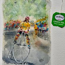 My project for course: The Art of Tea Bag Painting. Fine Arts, Painting, Watercolor Painting, and Gouache Painting project by adlermark - 04.03.2024