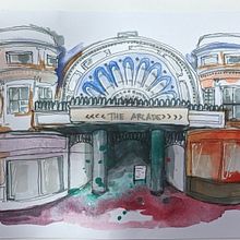 My project for course: Expressive Architectural Sketching with Colored Markers . % Milla Tulonen tarafından hazırlanan Eskiz çizimi, Çizim, Mimari İllüstras, on, Eskiz defteri, Mürekkep İllüstras, Ve onu projesi - 04.04.2024