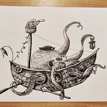 Il mio progetto del corso: Illustrazione surrealista con pennarelli Ein Projekt aus dem Bereich Traditionelle Illustration, Bleistiftzeichnung, Zeichnung, Realistische Zeichnung, Artistische Zeichnung und Illustration mit Tinte von Davide Tedesco - 04.04.2024