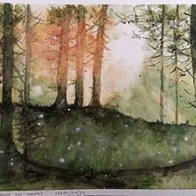 Meu projeto do curso: Paisagens de sonhos com aquarela: pintura com luz. Un progetto di Pittura e Pittura ad acquerello di Maria de Lourdes Valerio - 04.04.2024