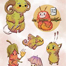 My project for course: Illustration of Adorable Characters Inspired by Nature. Un proyecto de Diseño de personajes, Dibujo, Ilustración digital y Dibujo digital de fatimavadood - 03.04.2024