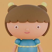 My project for course: Kawaii Character Creation in 3D with Blender. Ilustração tradicional, Design de personagens, Ilustração digital, Modelagem 3D, e Mangá projeto de Andrew John Revell - 30.03.2024