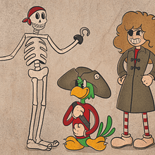 Meu projeto do curso: Design de personagens retrô para animação. Animação, Animação 2D, e Design de personagens 3D projeto de Laura Guimarães - 06.04.2024