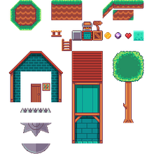 Projeto do curso: Criação de cenários pixel art para videogames. Een project van 2D-animatie, 3D-animatie, Videogames, Pixel art, Videogame-ontwerp y Videogame-ontwikkeling van Pam Souza - 07.04.2024