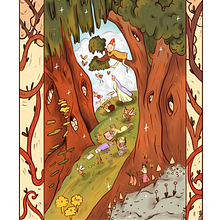 My project for course: Forest Fantasy Illustration in Procreate & Photoshop. Digital Illustration, Children's Illustration, and Digital Drawing project by Esra Ozturk - 04.02.2024