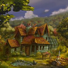 Woodland Witch House . Digital Illustration project by Jon - 04.08.2024