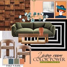 DESIGN BOARD - LIVING. Un progetto di Interior Design, Design e Interior design di Nathaly Granado Aldama - 08.04.2024