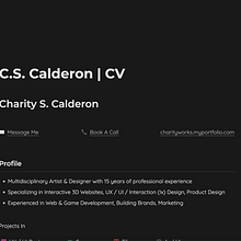 My Online CV. Un progetto di UX / UI, Web design, Web development e Gestione di un portfolio di Charity Calderon - 06.04.2024