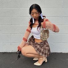 Crochet Striped Mohair Bolero in Pink. Crochet, Fashion Design, Arts, Crafts, and Fiber Arts project by Grace Xu - 04.09.2024