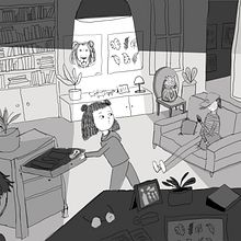 Trabajando en algo nuevo.... Un proyecto de Diseño de personajes, Bocetado, Literatura infantil						 e Ilustración editorial de Maria Victoria Comas - 10.04.2024