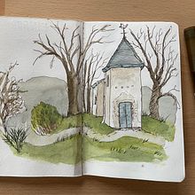 Mein Abschlussprojekt für den Kurs: Aquarellsketching: Drück deine Ideen aus. Traditional illustration, Sketching, Creativit, Drawing, Watercolor Painting, and Sketchbook project by Anke Weber - 04.11.2024