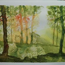 Mon projet du cours : Paysages oniriques à l'aquarelle : capturez la lumière. Un proyecto de Pintura y Pintura a la acuarela de mielaure - 12.04.2024