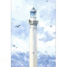 First Lighthouse of Oostende Ein Projekt aus dem Bereich Aquarellmalerei, Architektonische Illustration, Architektur, Zeichnung, Realistische Zeichnung und Skizzenentwurf von Philip Vandenbussche - 13.04.2024